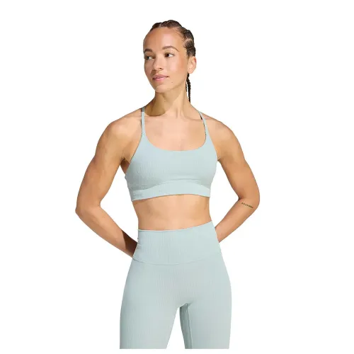 아디다스 All Me Rib Long Line 스포츠 브라 로우 임팩트 2142695440