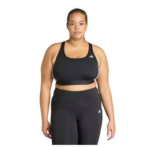 아디다스 Optime Essentials 3 Stripes Plus 미디엄 임팩트 스포츠 브라 2142696234