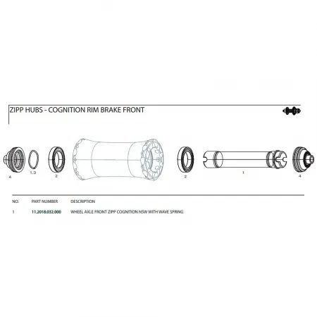 ZIPP NSW Cognition 프론트 허브 액슬 3136474328