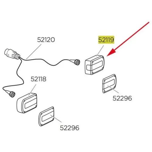 툴레 라이트 Lamp 미니point 7 Pin 52119 Euro라이드/Euro파워/EuroWay G2 예비 부품 3136934618