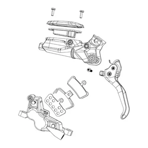 스램 Apex Hydraulic Post Mount 디스크 브레이크 캘리퍼 3137076035