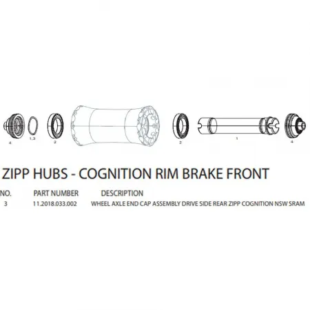 ZIPP Cognition 리어 허브용 우측 엔드 캡 시마노/스램 Road 3137114898