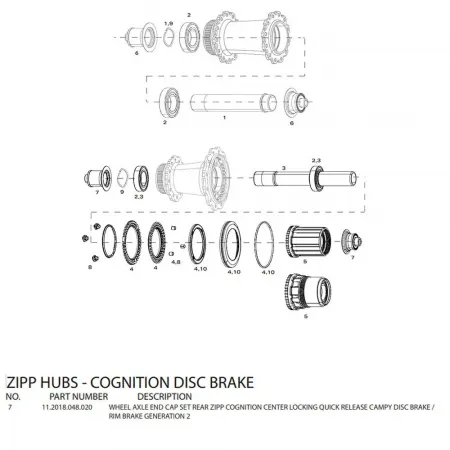 ZIPP 캠파뇨로 코그니션 디스크 리어 허브용 엔드 캡 3137114908