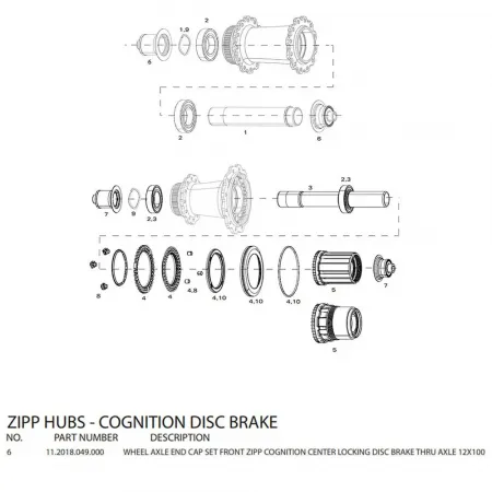 ZIPP Cognition 디스크 프론트 허브용 엔드 캡 3137114910