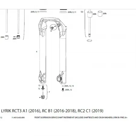 락샥 Screw Kit Closing Lyrik 너트 3137117151