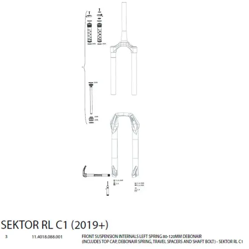 락샥 Sektor RL Remote 포크의 아랫부분 3137117258