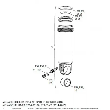 락샥 Monarch Damper Body Camber Evo 29 기업 3137117298