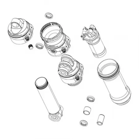 락샥 Rear Shock Reservoir Assembly 슈퍼 디럭스 RC 사 3137383794