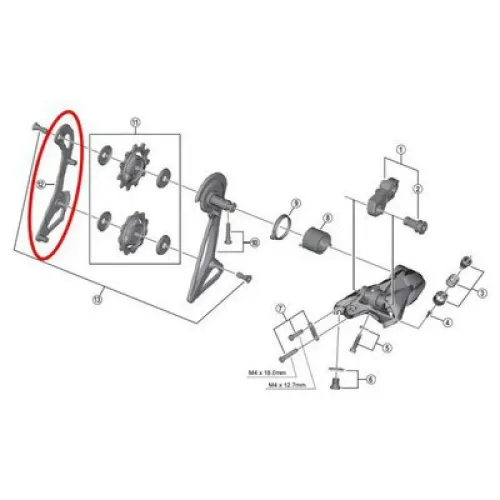 시마노 Dura Ace R9100 SS 11s 내부 케이지 플레이트 3137552029