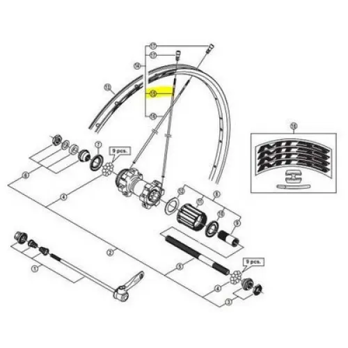 시마노 MT55 29 Front/Rear Right 스포크 3137552274