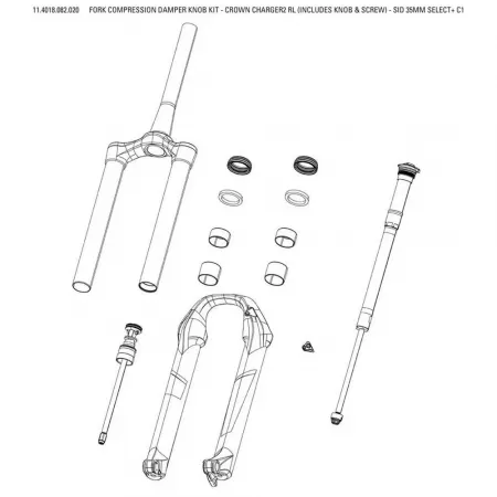 락샥 Charger2 RL SID Select Plus Crown 포크 압축 카트리지 3137601963