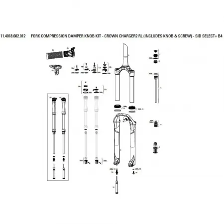 락샥 Compression Damper Knob Kit Crown Charger2 RL 압축기 3137670393