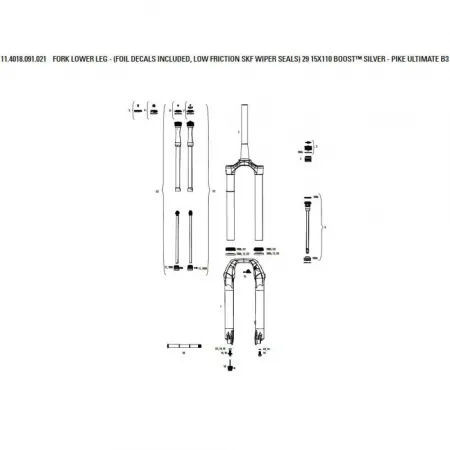 락샥 Silver Pike Ultimate B3 Flask 포크의 아랫부분 3137670433