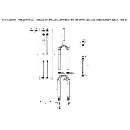 락샥 Pike B1-B2/Select/Select Plus B3/Revelation Flask 포크의 아랫부분 3137670434