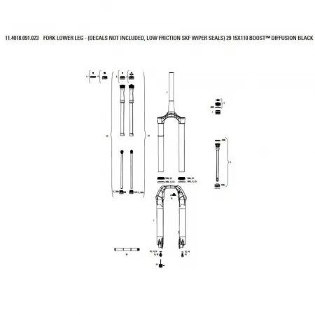 락샥 Pike B1-B2/Select/Select Plus B3/Revelation Flask 포크의 아랫부분 3137670435