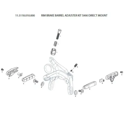 스램 S900 Direct Mount Barrel Adjuster Kit 세트 3137670961