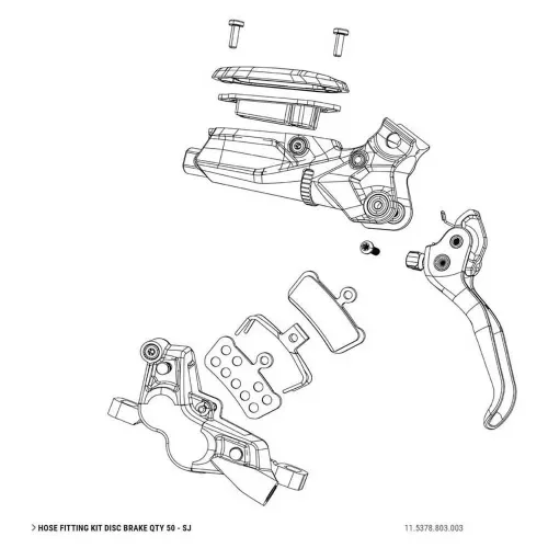 스램 Hydraulic Brake Hose Fitting Kit 세트 3137680586