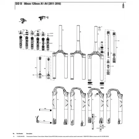 락샥 SIDB 12-15 120 mm 예비 키트 3137782056