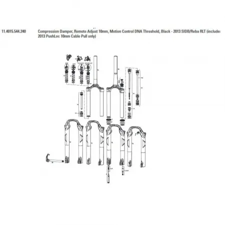 락샥 SIDB/Reba RLT PushLoc 2013 예비 키트 3137782063