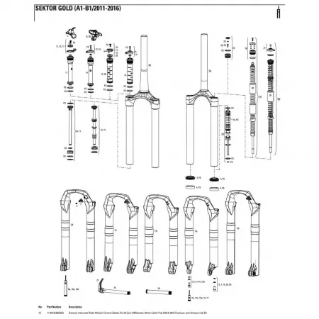 락샥 Sektor RL 26´´ 140 mmCoil 모션 컨트롤 PushLoc 우측 댐퍼 내부 턴키 3137782097