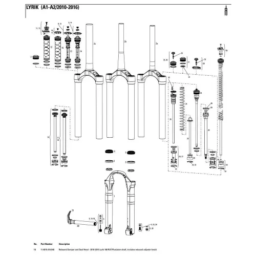 락샥 Lyrik RLR 180 mm 예비 키트 3137782266