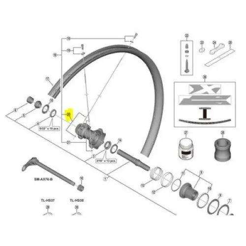 시마노 WH-M8100 Tubeless 29 스포크 3137890633