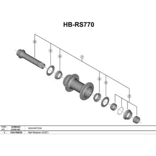 시마노 HB-RS770 볼 베어링 링 3137973704
