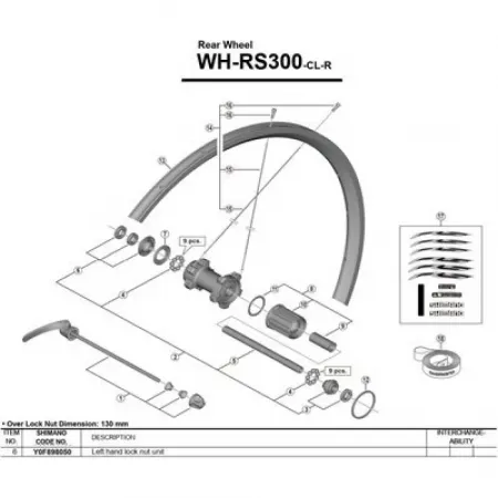 시마노 WH-RS300 Left 잠금 너트 3137973906