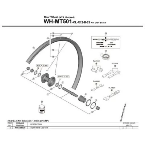 시마노 WH-MT501 Right 잠금 너트 3137973958