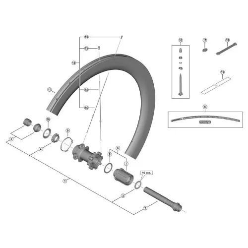 시마노 WH-R8170-C60-TL-R 스포크 3138733782