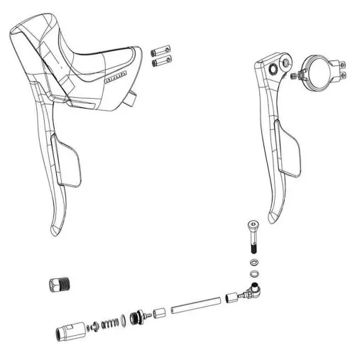 스램 Dual Command Apex Etap AXS Disc 전자 쉬프터가 장착된 오른쪽 브레이크 레버 3140201000