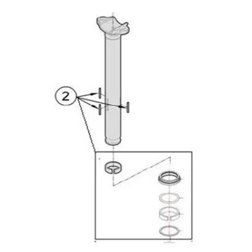 FSA Flowtron AGX EL372 텔레스코픽 시트포스트 가스켓 키트 3140383793