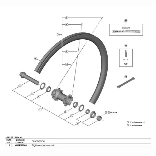 시마노 WH-R9270-C36-TL Right 잠금 너트 3140930433