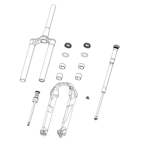 락샥 160 mm 27/29 Psylo Gold A1+ 2025+ 데보네어 포크 스프링 키트 3140995503