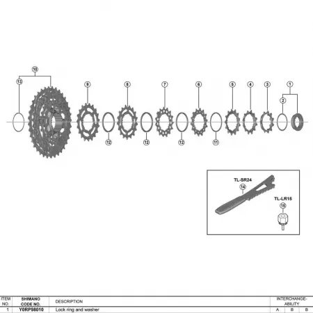 시마노 CS-HG710-12 카세트 잠금 링 3142190565