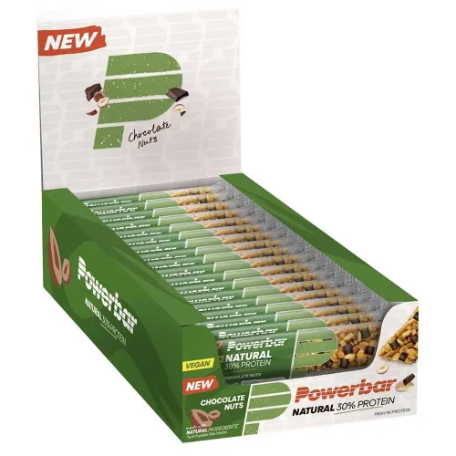 파워바 Protein Natural 30% 40g 에너지 바 상자 초콜릿 너트 18 단위 3142235856