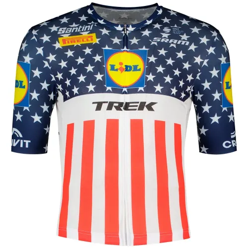 산티니 LIDL Trek Quinn Simmons USA National Champion 반팔 져지 3142467894