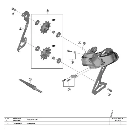 시마노 Cues RD-U6070 내부 케이지 플레이트 3142675254