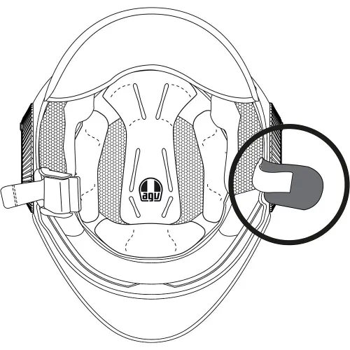 AGV Orbyt 헬멧 턱끈 커버 4137342031