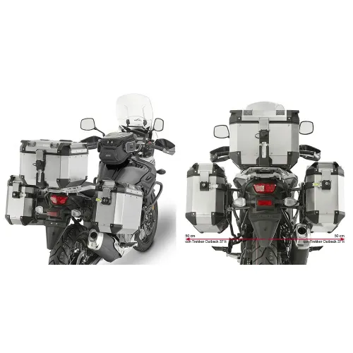 기비 Trekker Outback Monokey Cam 스즈키 DL 650 V-Strom 사이드 케이스 장착 4137999867
