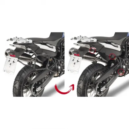 기비 Monokey/레트로 Fit Rapid Release BMW F 650/700/800 GS 사이드 케이스 장착 4137999903