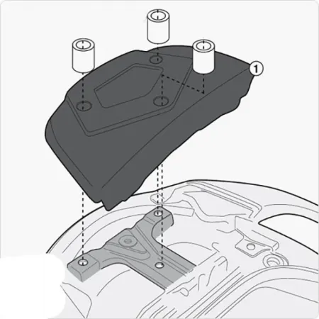 기비 SR3104/SR3104 mm Rear Rack 스즈키 Burgman 650/650 Executive 피팅 키트 4137999994