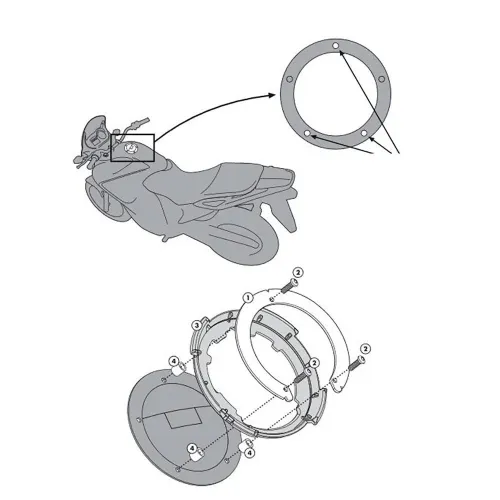 기비 Kawasaki Z 1000 오토바이 탱크 가방 링 4138008086