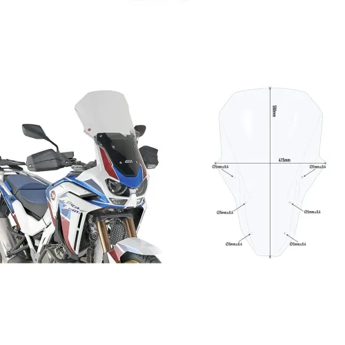기비 D1178ST 혼다 CRF1100L Africa Twin 어드벤처 Sports 앞유리 4138008128