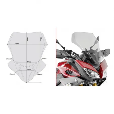 기비 D2122S 야마하 MT-09 Tracer 앞유리 4138008150