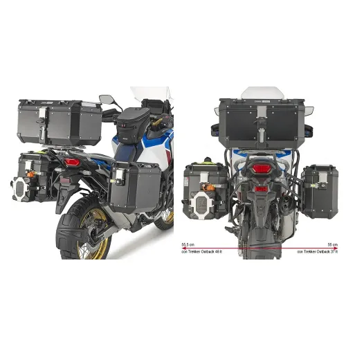 기비 Monokey Cam-Side 혼다 CRF Africa Twin 어드벤처 Sports 20 1000 L 사이드 케이스 장착 4138411800