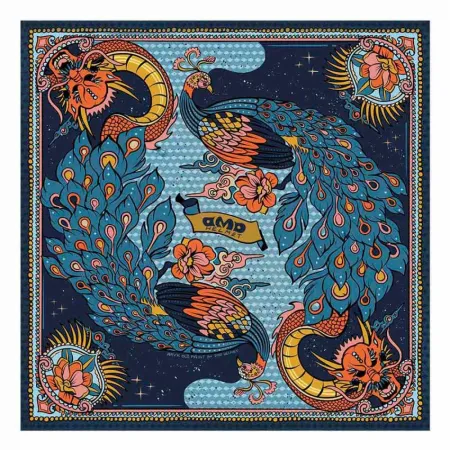 DMD Standard Square Peacock 반다나 4142406218