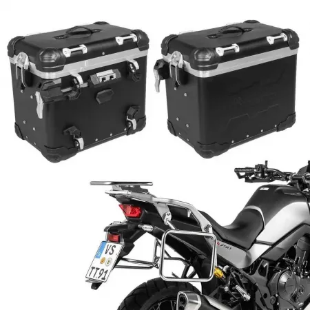 투라텍 ZEGA Evo And-Black 45L/45L 혼다 XL750 Transalp 사이드 케이스 세트 4142547258