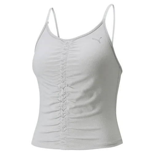 푸마 Yoga Studio Foundation Ruched 나시 티셔츠 6138523473