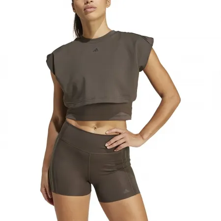 아디다스 Power Boxy French Terry 3 Stripes 3/4 소매 티셔츠 6141050537